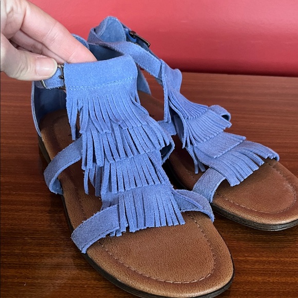 Minnetonka Shoes - New Minnetonka Blue suede Fringe Sandals